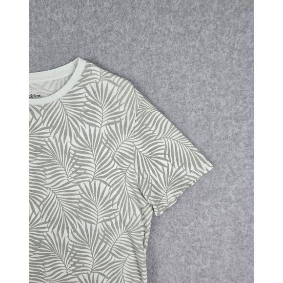 Goodfellow & Co. T-Shirt Mens Size Small Green Palm Leaf Print Short Sleeve - Picture 6 of 16